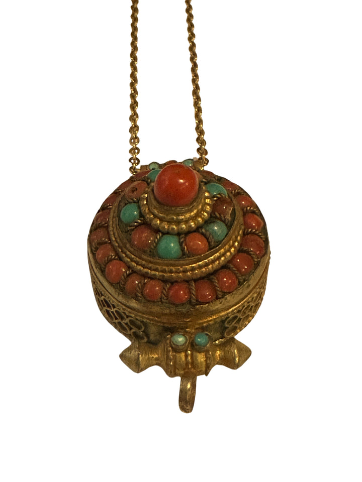 TN125 Tibetan Prayer Locket Necklace