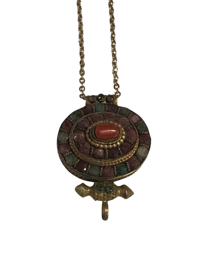 TN126 Tibetan Prayer Locket Necklace