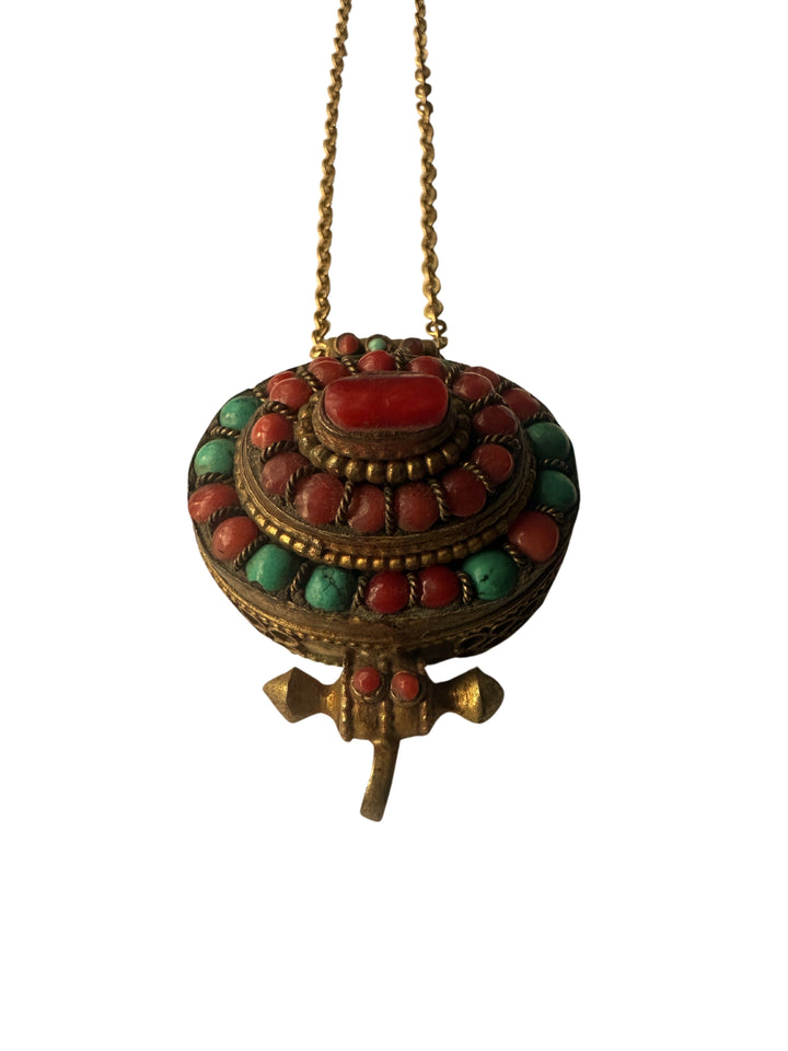 TN118 Tibetan Prayer Locket Necklace