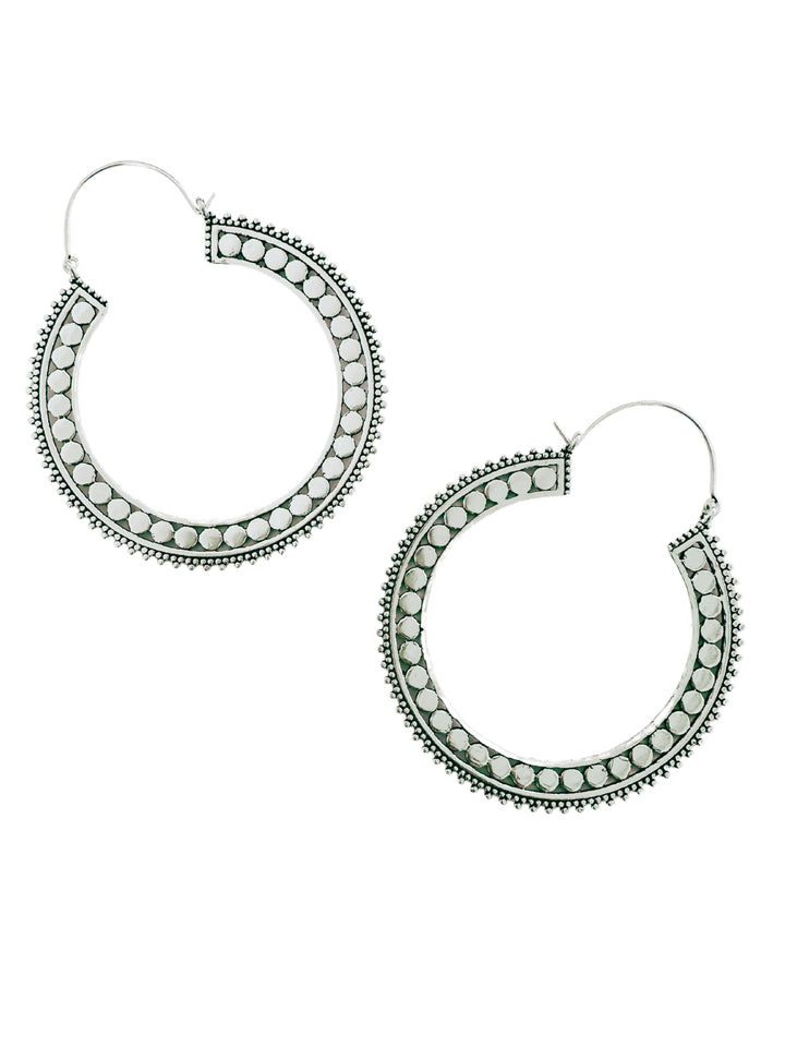 Alina Silver Hoops