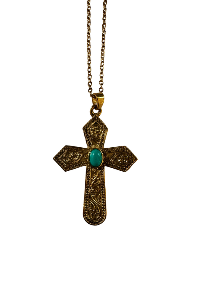 Faith & Light Cross Gemstone Necklace