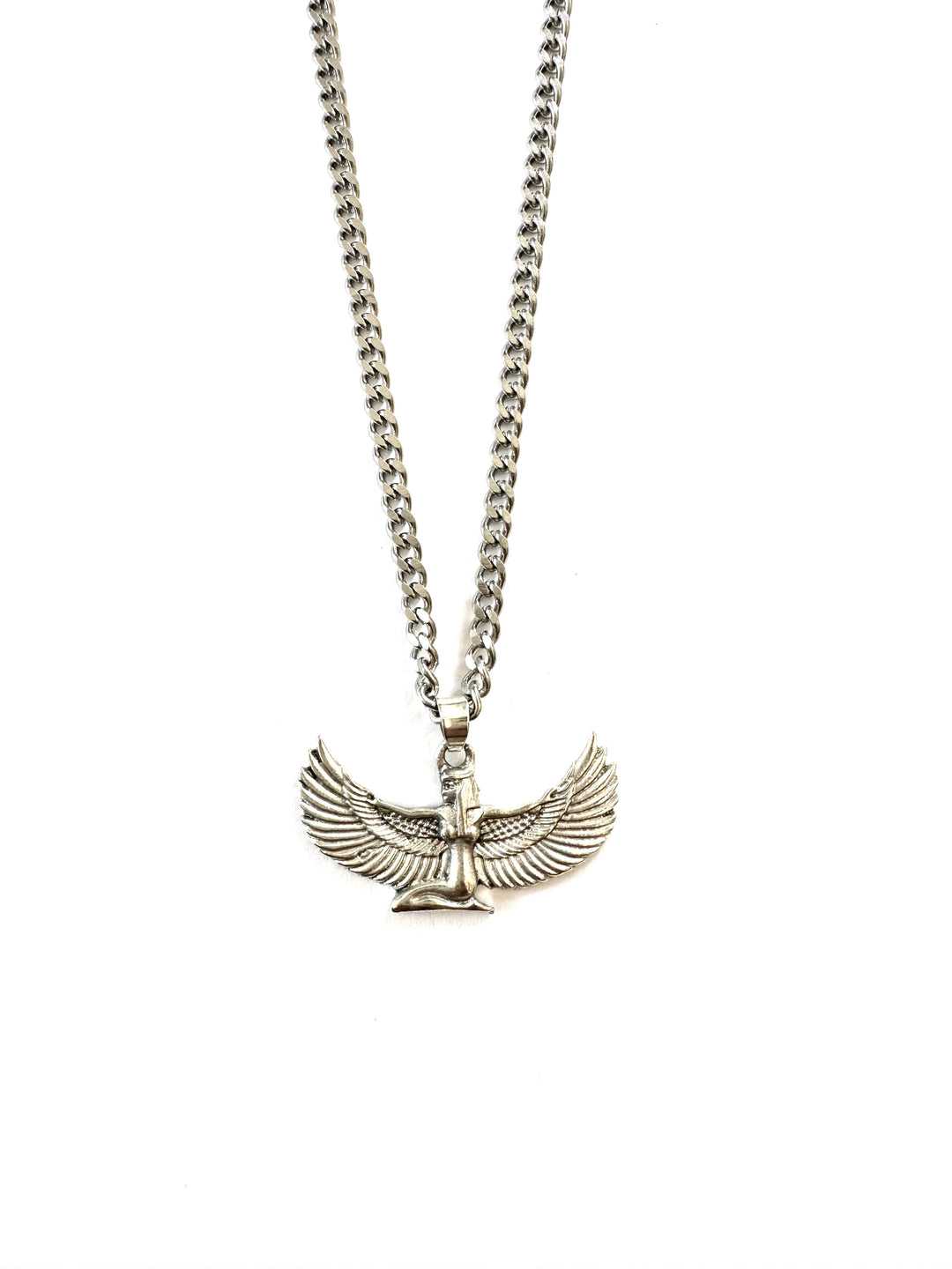 Silver Goddess Isis Charm Necklace