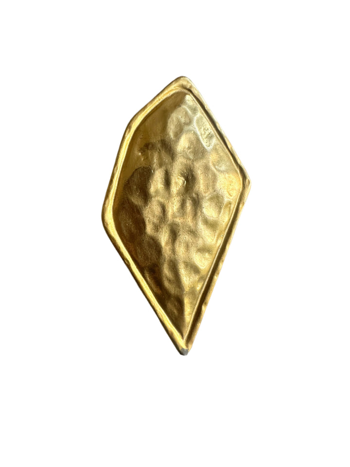 144 Vintage Matte Gold Textured Brooch