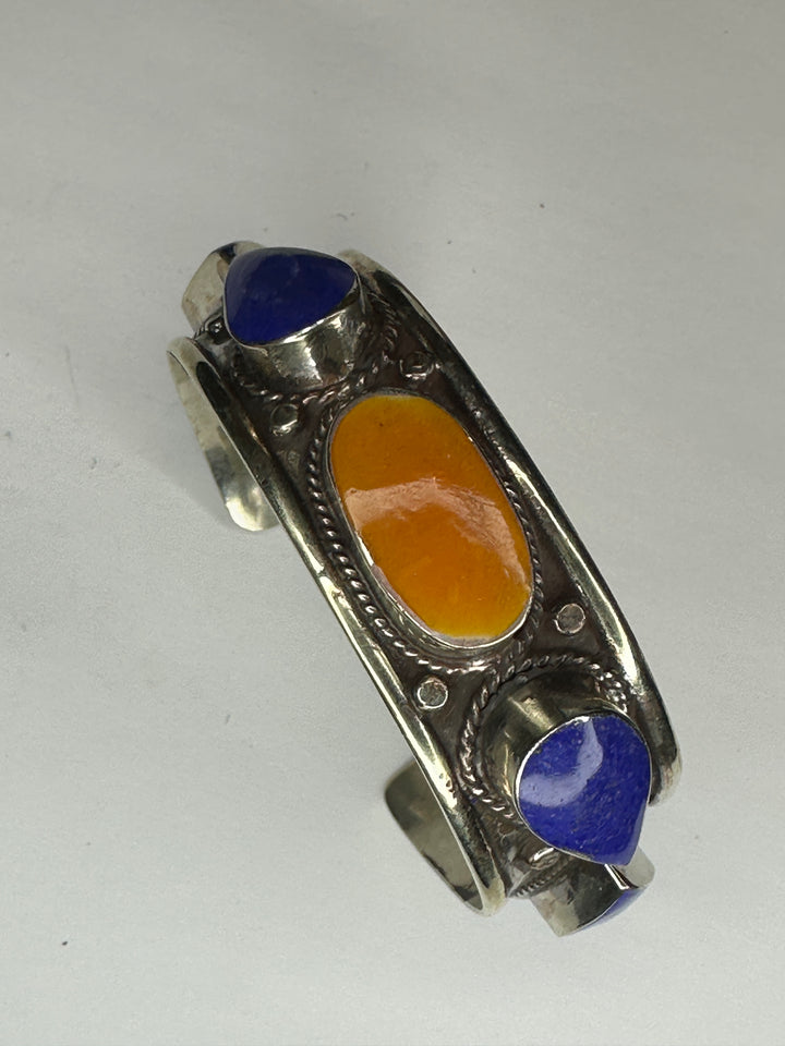 TB202 Tibetan Lapis Adjustable Cuff