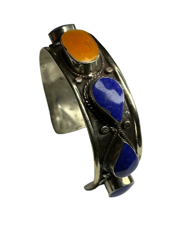 TB202 Tibetan Lapis Adjustable Cuff