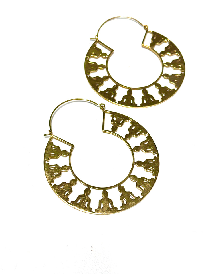 Buddha Brass Hoop