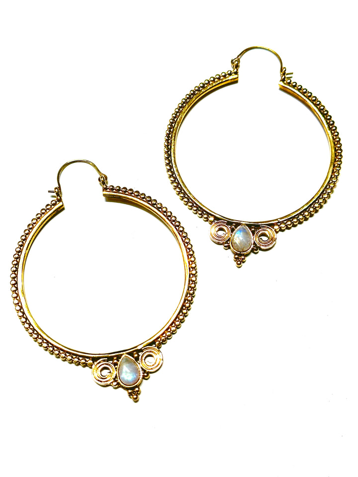 Sulita Brass Moonstone Earring