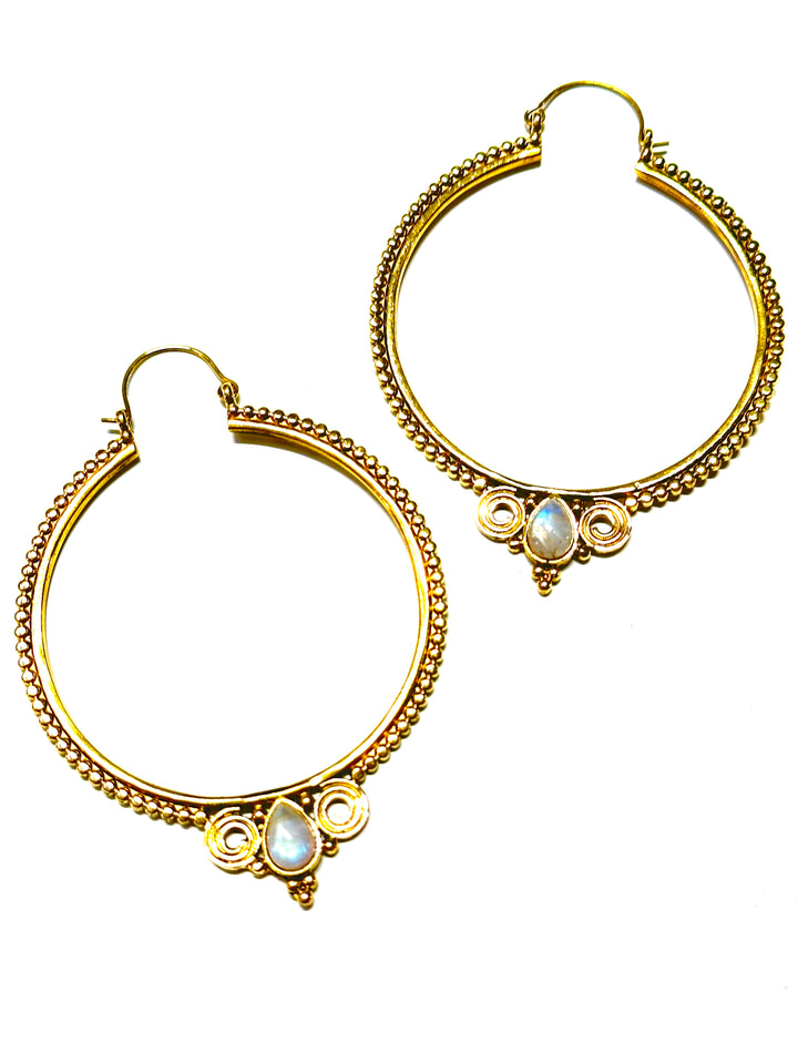 Sulita Brass Moonstone Earring