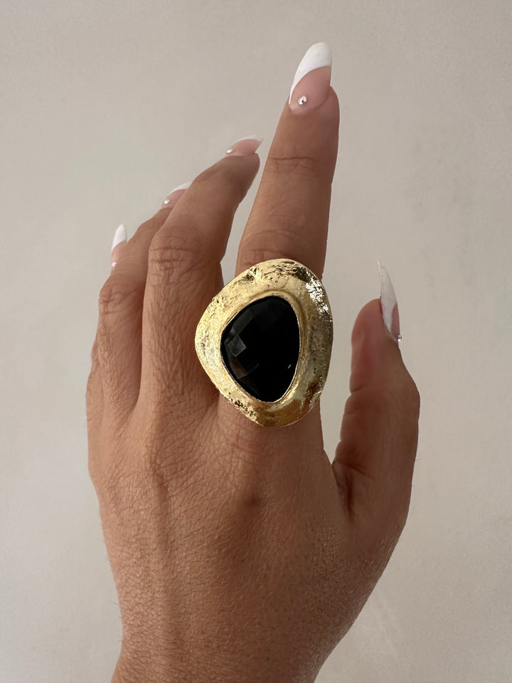 KA24 Onyx Adjustable Ring