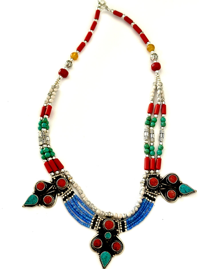 N17 Tibetan Silver Beaded Necklace