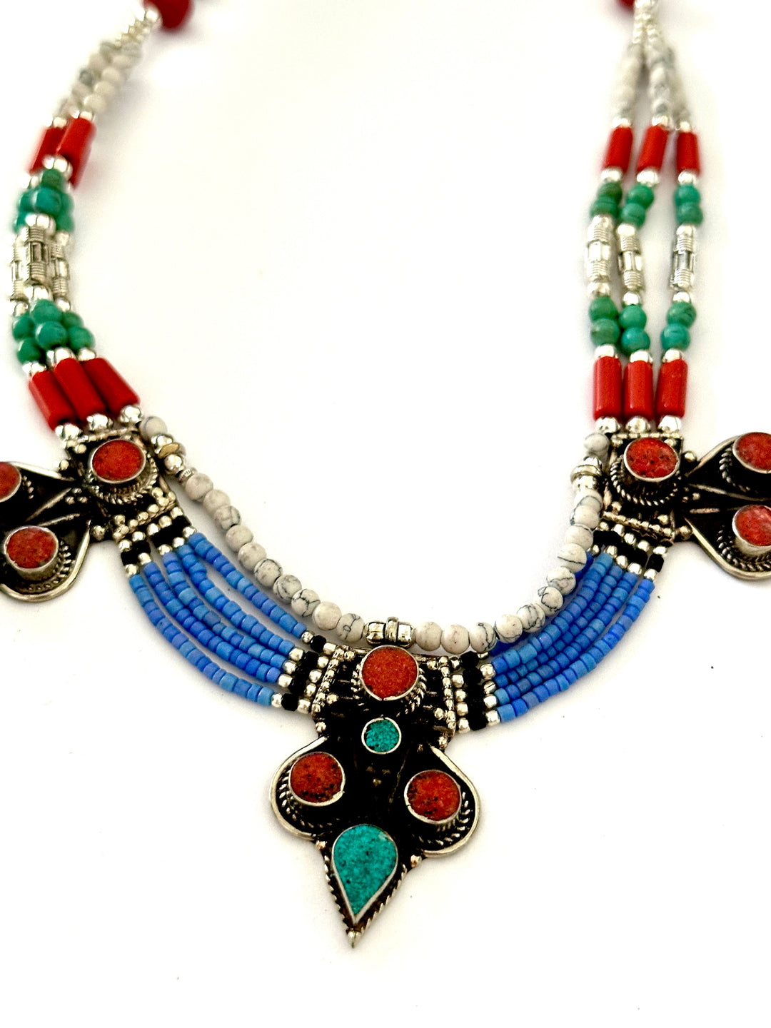 N17 Tibetan Silver Beaded Necklace