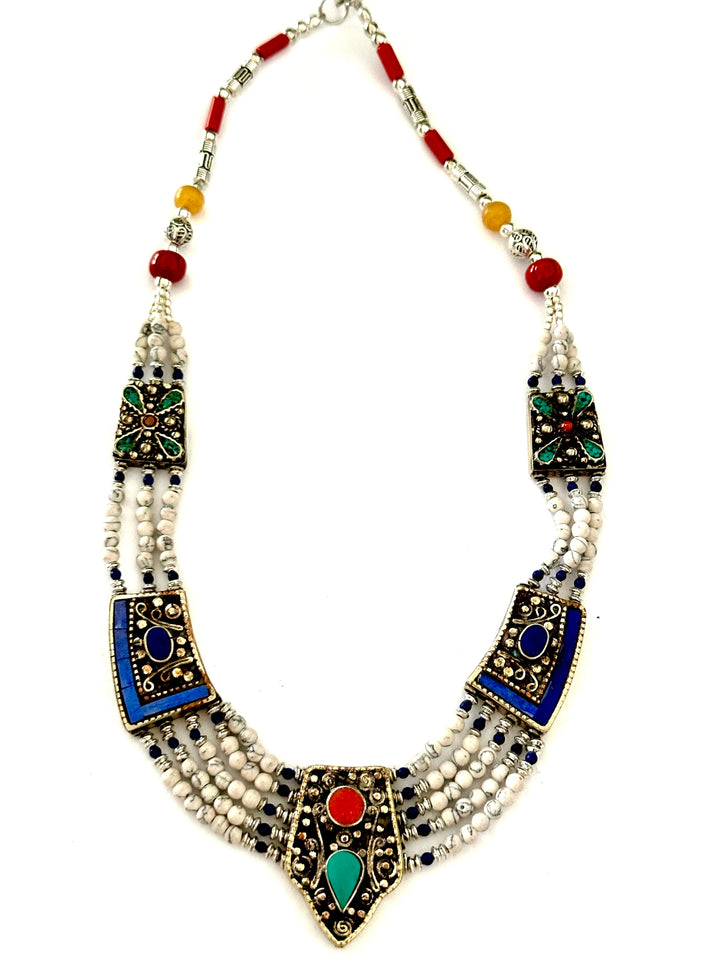 N19 Tibetan Silver beaded Necklace