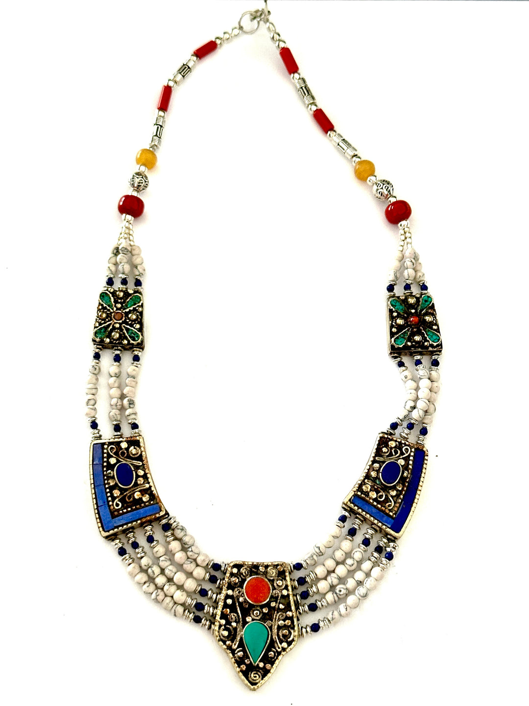 N19 Tibetan Silver beaded Necklace