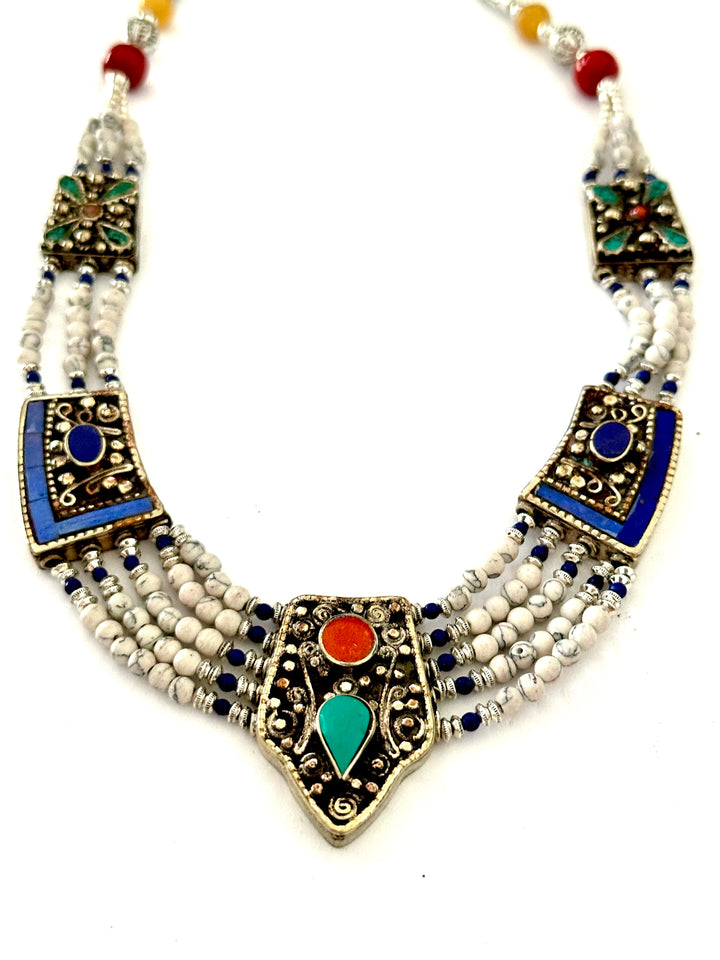 N19 Tibetan Silver beaded Necklace