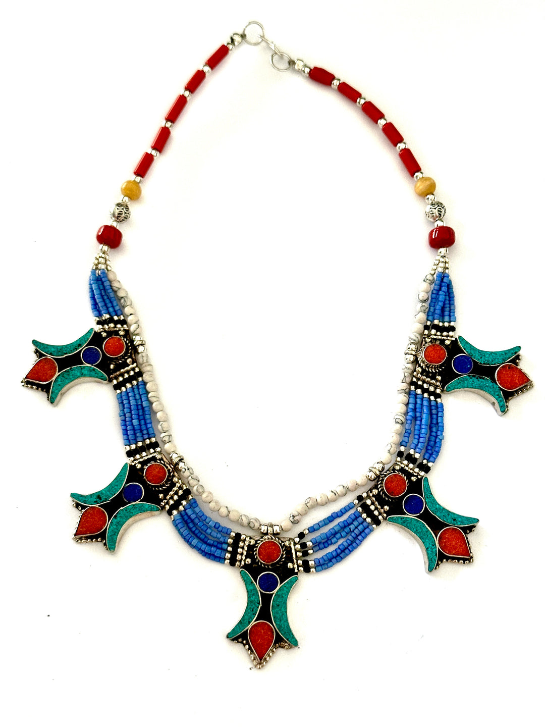 N20 Tibetan Silver beaded Necklace