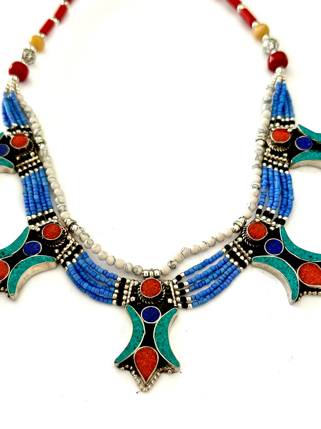 N20 Tibetan Silver beaded Necklace