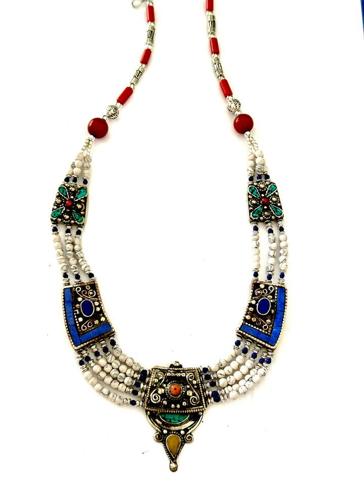 N24 Tibetan Silver Beaded Necklace