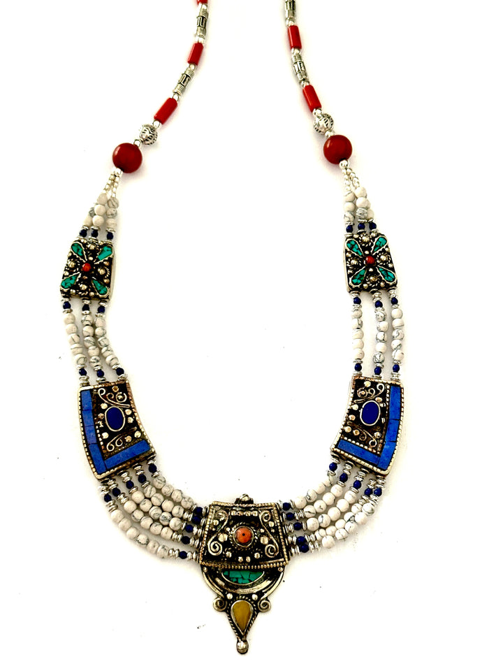 N24 Tibetan Silver Beaded Necklace