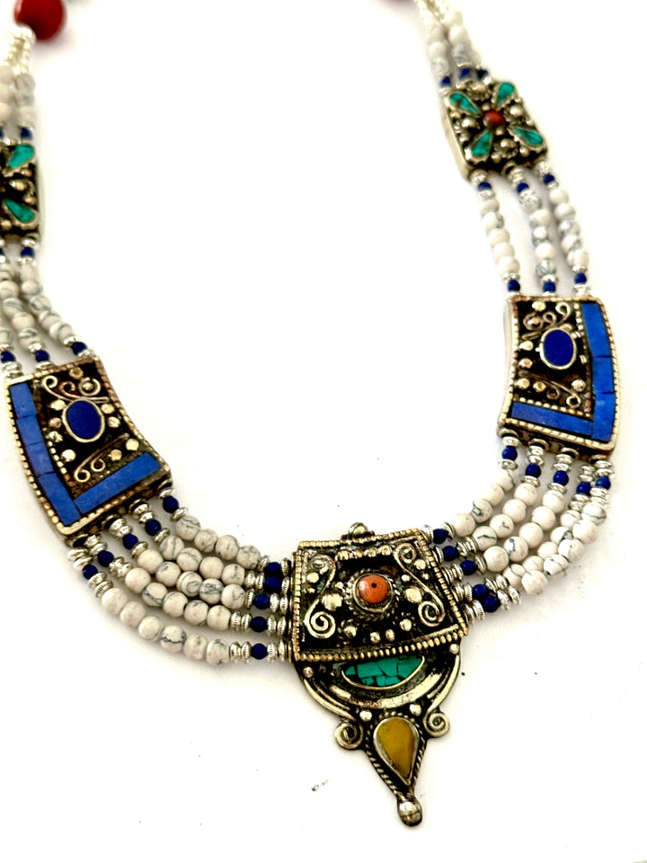 N24 Tibetan Silver Beaded Necklace