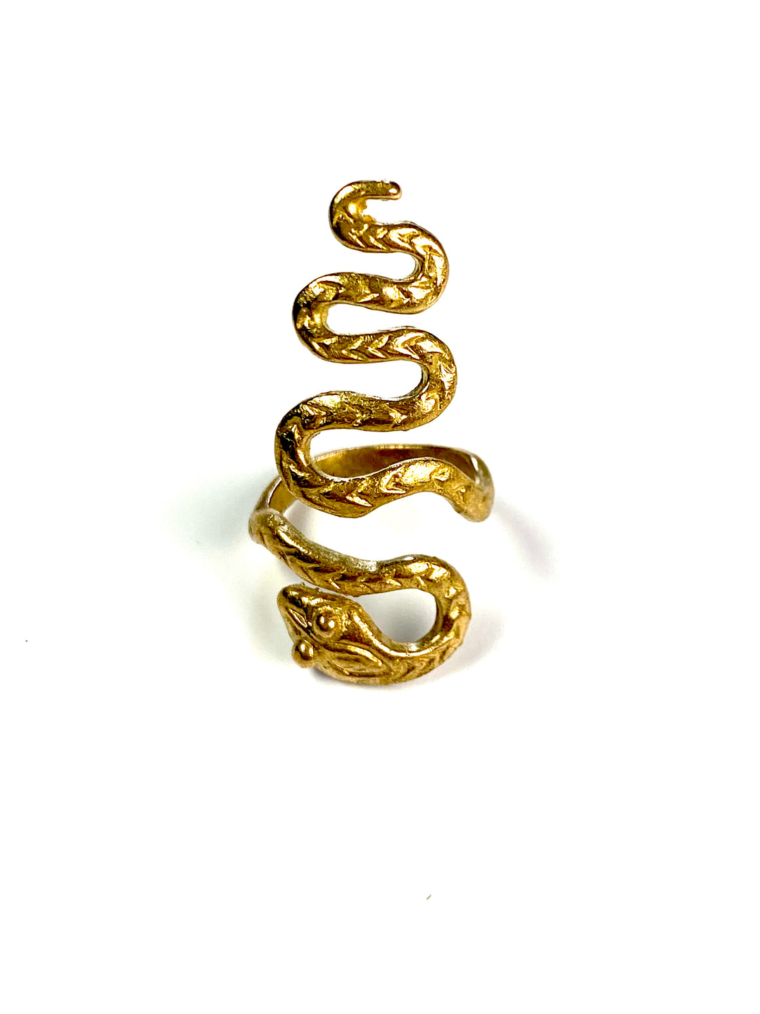 Ushari Snake Brass Ring